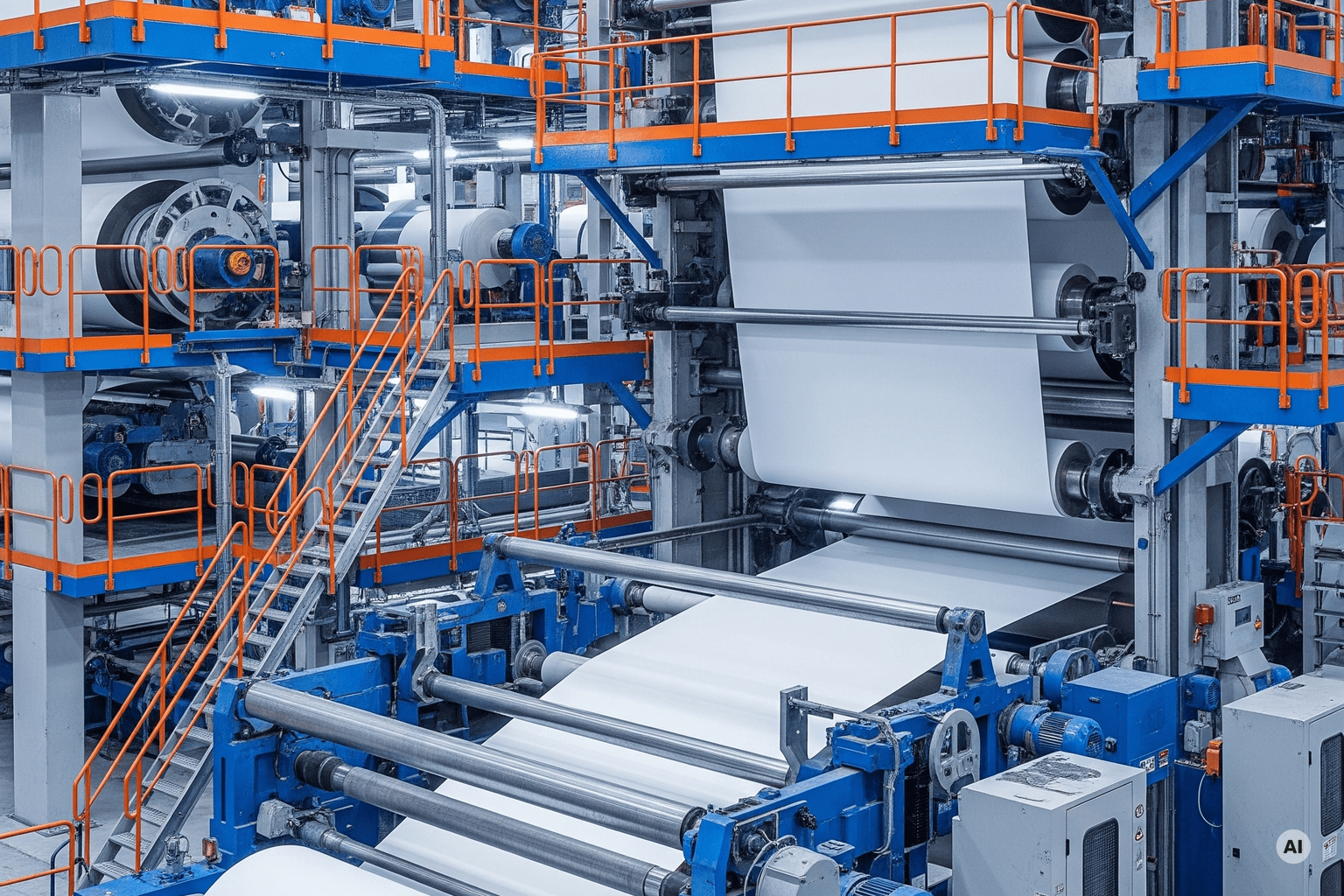 Paper production machine (KI-generiert)