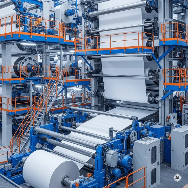Paper manufacturing machine (AI-generated)