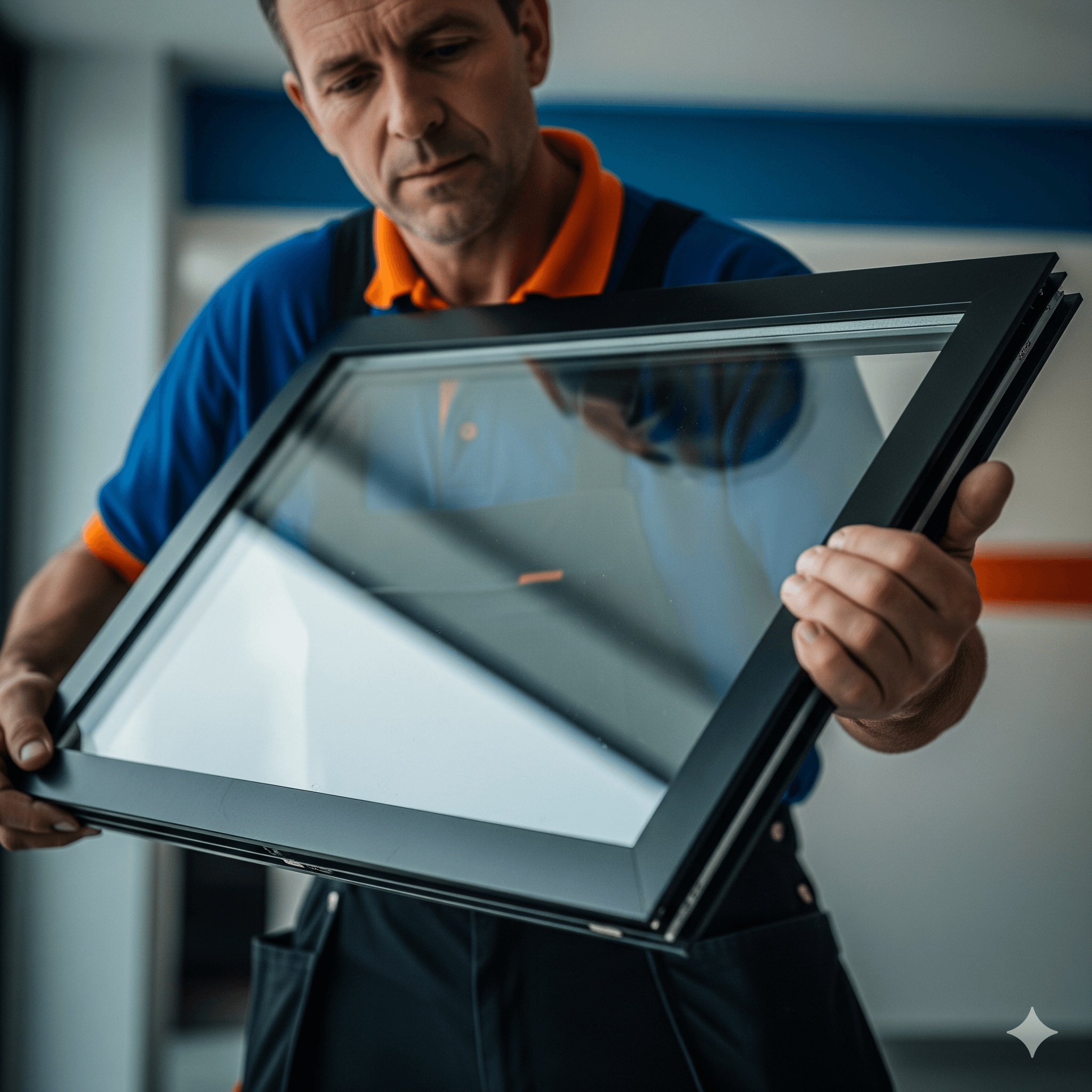 Window fitter holding a window